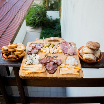 Picada argentina en terraza