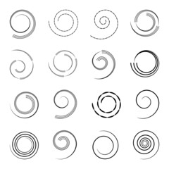 Abstract spiral elements for design.