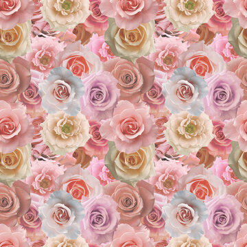 pattern of roses, wallpaper of roses © Валерия Павленко