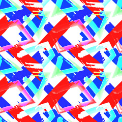 blue and red brush strokes pattern