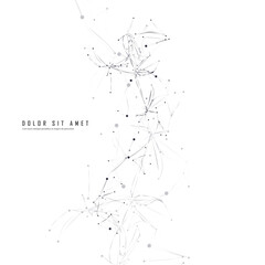 Connect abstract dots and lines. Vector network design. Technology design illustration. Graphic abstract pattern