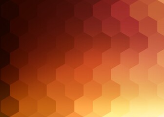 Abstract hexagonal background.  Geometric background with hexagons and gradient effect. Bright color background illustration.