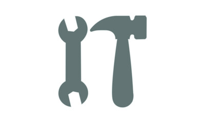 Tools Hammer Wrench ICON