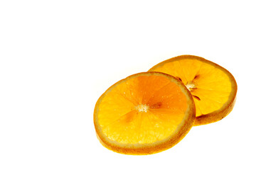 orange slices, orange slices isolated on white background with space for text