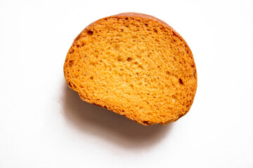 rye cracker isolated on a white background. High quality photo