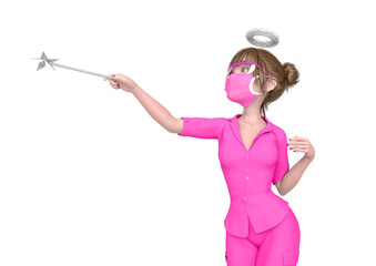 nurse girl is an angel or a fairy godmother