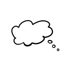 Thought speech cloud vector