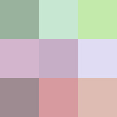Pale botanical color pallet squares