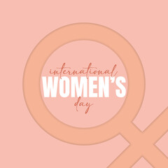 Women day card with gender symbol female Vector