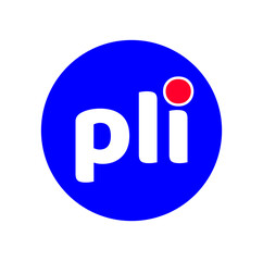 PLI company name initial letters monogram. PLI company icon.