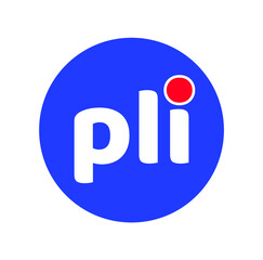 PLI company name initial letters monogram. PLI company icon.