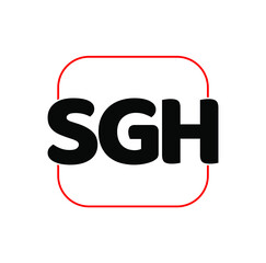 SGH company name initial letters monogram. SGH company icon.