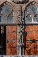 Maria van Jessekerk (1875 - 1882) - Neo-Gothic parish Roman Catholic Church in Delft. Originally this church was dedicated to Saint Joseph. Delft, the Netherlands. 