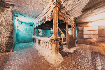 turda Salt Mine or Salina Turda, well known landmark in Transylvania with an underground museum and...