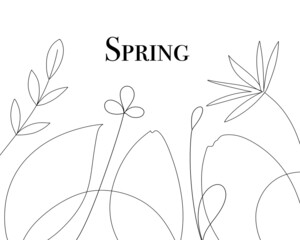 background on a spring theme in a graphic style