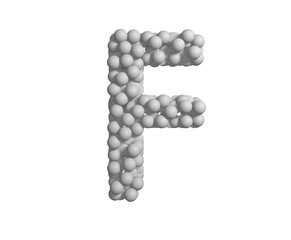 Golf Ball Themed Font Letter F
