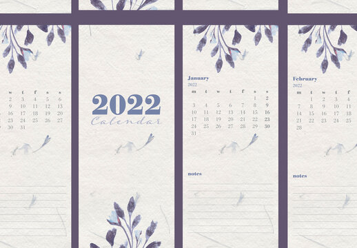 Minimal Botanical Style 2022 Calendar