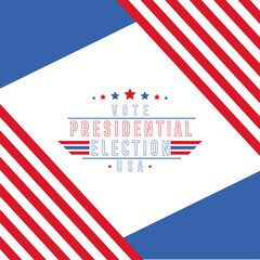 Election day card Flag of United States Vector