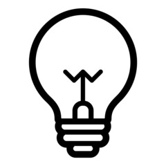 Lightbulb Flat Icon Isolated On White Background