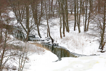 river in winter	