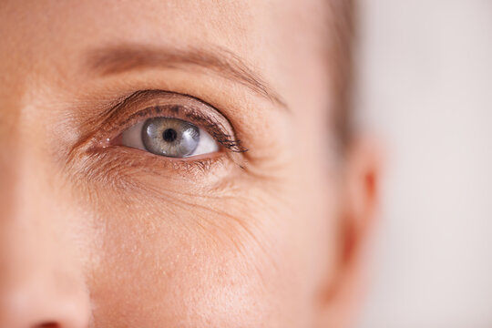 The fight against wrinkles. Closeup studio shot of a beautiful mature womans face.
