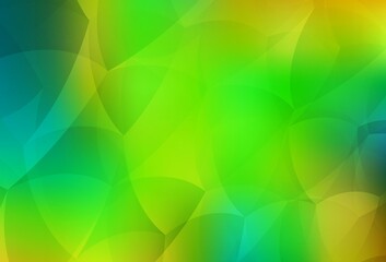 Light Green, Yellow vector template with crystals, triangles.