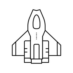 Obraz na płótnie Canvas fantastic airplane geek line icon vector illustration