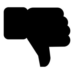 Dislike Sign Flat Icon Isolated On White Background