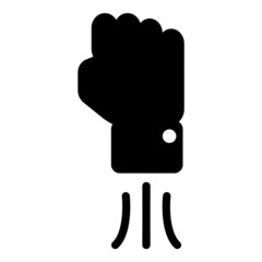 Fist Punch Flat Icon Isolated On White Background