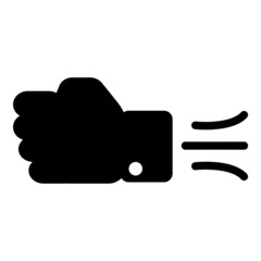 Fist Punch Flat Icon Isolated On White Background