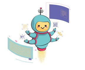 Chatbot, virtual assistant robot. Artificial intelligence