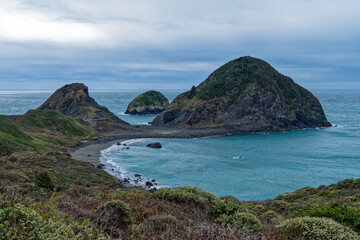 Sisters Rock State Park on the Pacific Coast of Oregon, USA