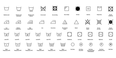 laundry icon set for website, business, presentration