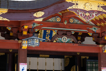 EOSRP.広島福山、神社鮮やか装飾。