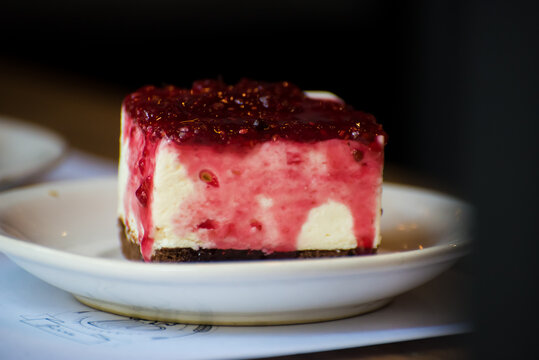 Strawberry Cheescake On A Plate