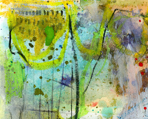 Detail of modern abstract mixed media art