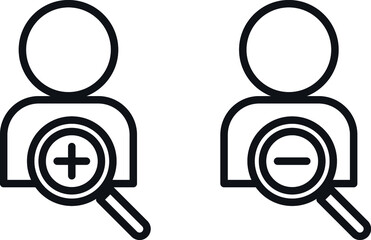 Set of icons to search for vacancies for a job position