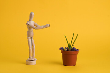 mannequin with a flower