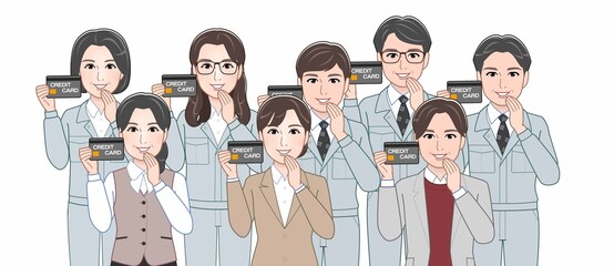 工場で働く人々