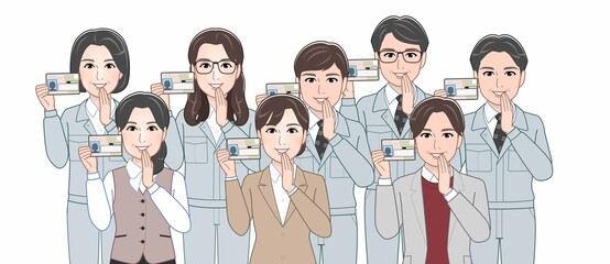 工場で働く人々