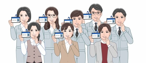 Obraz premium 工場で働く人々