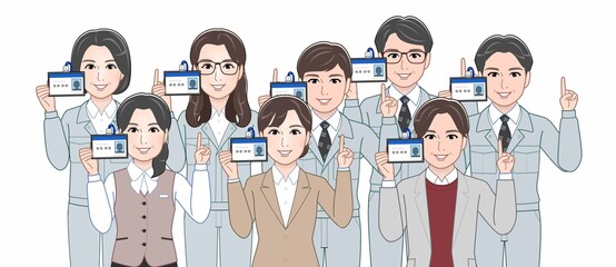 Obraz premium 工場で働く人々