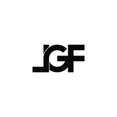 lgf letter original monogram logo design