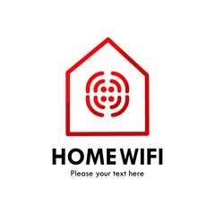 Home wifi logo template illustration