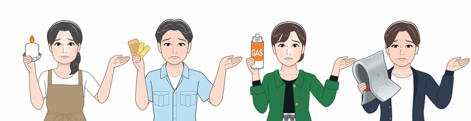 Fototapeta premium 一般の人4人