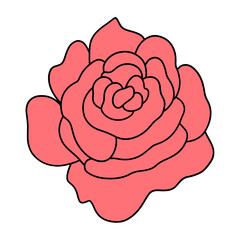Valentine Decoration-Rose flat design-SVG illustration for web, wedsite, application, presentation, Graphics design, branding, etc.