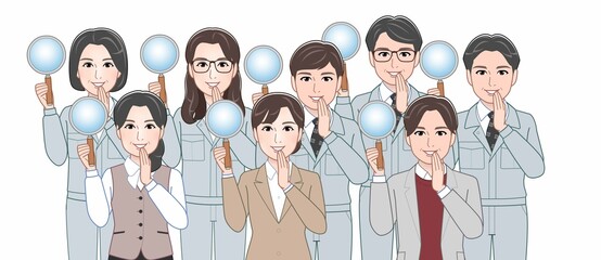 建築現場で働く人々