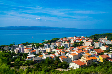 Naklejka na ściany i meble クロアチア・アドリア海と美しい街並み