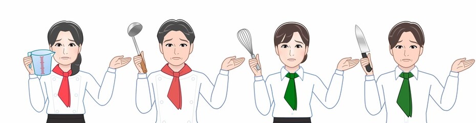 レストランで働く人々