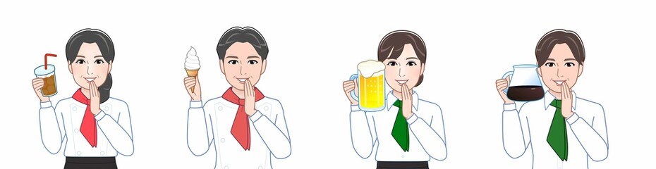 レストランで働く人々